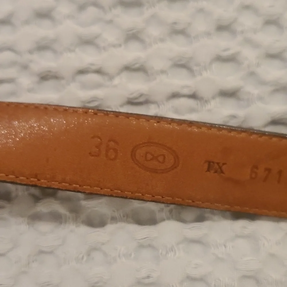 TRAFALGAR Okeechobee Handmade Brown Leather Belt Size 36